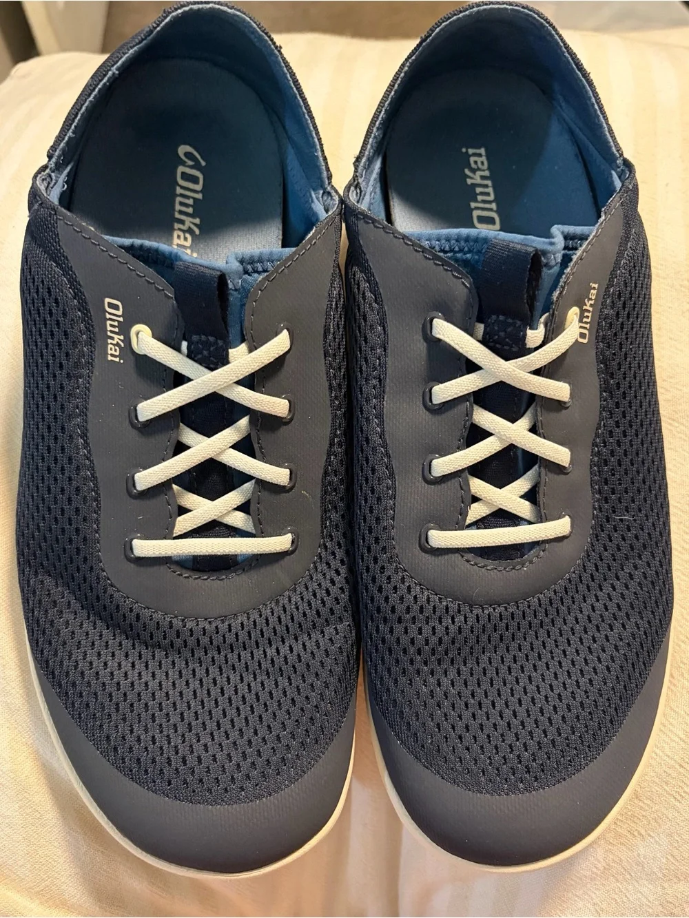 OluKai Mens Moku Pae Mesh Slip On Boat Shoes Island Salt Koi SIZE 11